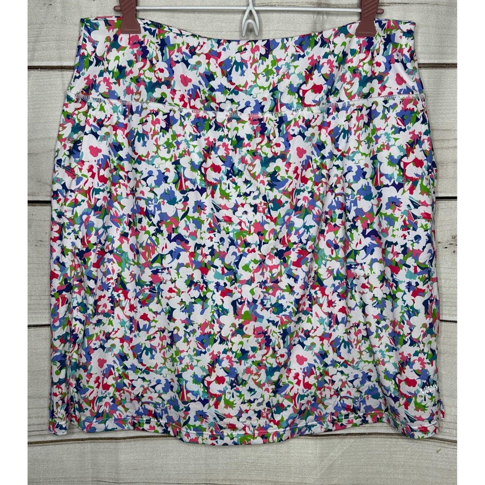 Viodia Floral Skort Women XL Multi Color Active Tennis Golf Skirt Pockets NWT